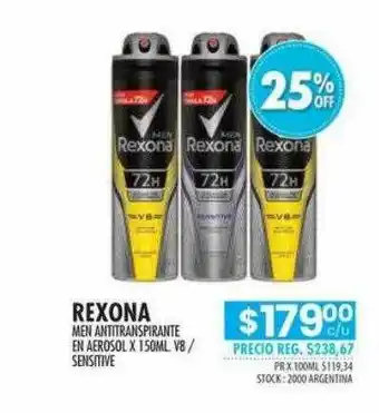 Pigmento Rexona Men Antitranspirante En Aerosol oferta