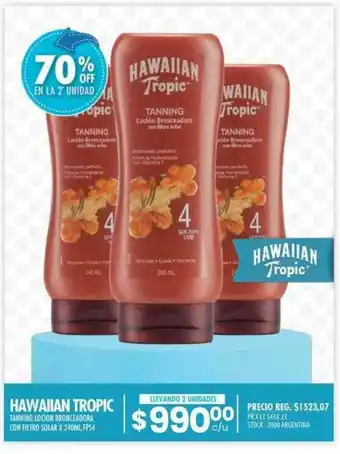Pigmento Hawaiian Tropic 70% Off En La 2a Unidad oferta