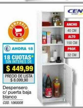 Rio Shop Deco Despensero C Puerta Baja Blanco oferta