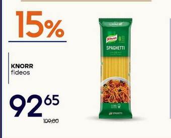 Supermercados Monarca Knorr Fideos oferta