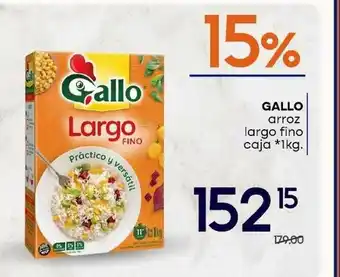 Supermercados Monarca Gallo Arroz Largo Fino Caja oferta