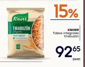 Supermercados Monarca Knorr Fideos Integrales Tirabuzón oferta