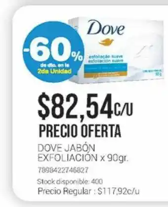 La Santé Dove Jabón Exofliación -60% De Dto. En La 2da Unidad oferta