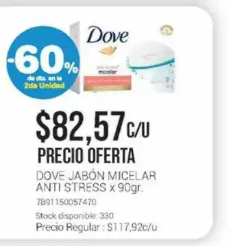 La Santé Dove Jabón Micelar Anti Stress -60% De Dto. En La 2da Unidad oferta