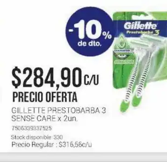 La Santé Gillette Prestobarba 3 Sense Care oferta