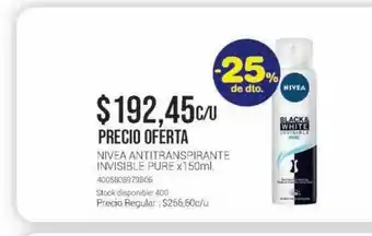 La Santé Nivea Antitranspirante Invisible Pure -25% De Dto; oferta