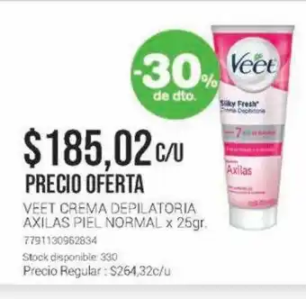 Veet Crema Depilatoria Axilas Piel Normlal -30% De Dto.