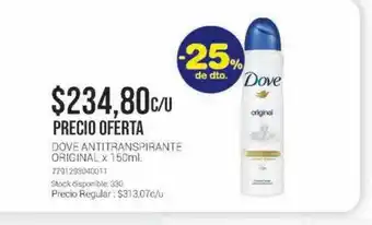 La Santé Dove Antitranspirante Original -25% De Dto. oferta