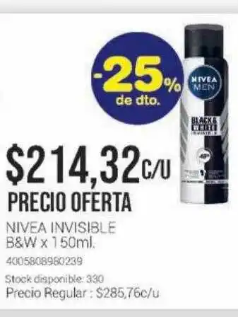La Santé Nivea Invisible B&w -25% De Dto. oferta