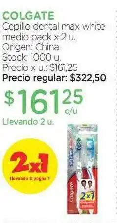 Farmacity Colgate Cepillo Dental Max White Medio Pack oferta