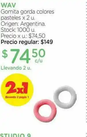 Farmacity Wav Gomita Gorda Colores Pasteles oferta