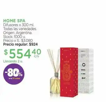 Farmacity Home Spa Difusores -80% En La 2da Unidad oferta