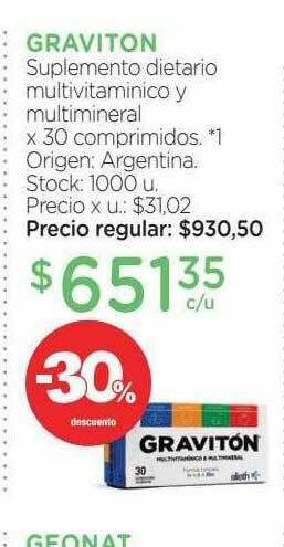 Graviton Suplemento Dietario Multivitaminico Y Multimineral -30% Descuento