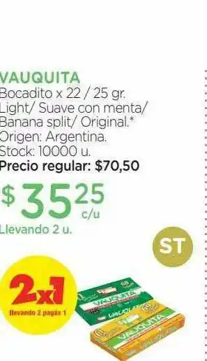 Farmacity Vauquita Bocadito Light Suave Con Menta Banana Split Original oferta