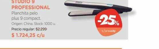 Studio 9 Professional Planchita Pelo Plus 9 Compact oferta en Farmacity