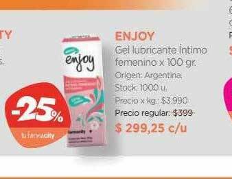 Farmacity Enjoy Gel Lubricante Intimo Femenino oferta