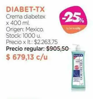 Farmacity Diabet-tx Crema Diabetex oferta