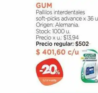Farmacity Gum Pallitos Interdentales Soft-picks Advance oferta