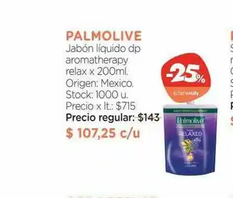 Farmacity Palmolive Jabón Liquido Dp Aromatherapy Relax oferta