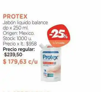 Farmacity Protex Jabón Liquido Balance Dp oferta