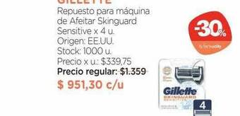 Farmacity Gillette Repuesto Para Máquina De Afeitar Skinguard Sensitive oferta