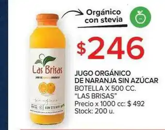 Carrefour Market Jugo Orgánico De Naranja Sin Azúcar Las Brisas oferta