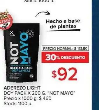 Carrefour Market Aderezeo Light Doy Pack Not Mayo 30% Descuento oferta