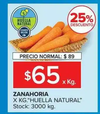 Carrefour Market Zanahoria Huella Natural 25% Descuento oferta