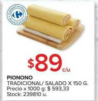 Carrefour Market Pionono Tradicional Salado oferta