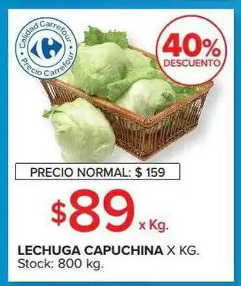 Carrefour Market Lechuga Capuchina 40% Descuento oferta