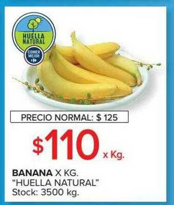 Carrefour Market Banana Huella Natural oferta