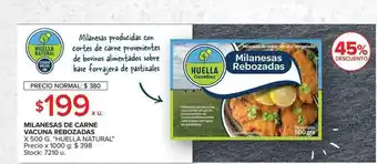 Carrefour Market Milanesas De Carne Vacuna Rebozadas Huella Natural 45% Descuento oferta