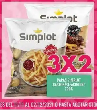 Supermercados Todo Papas Simplot Baston Steakhouse oferta