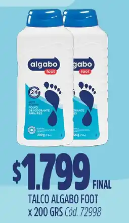 Supermercados Yaguar Algabo Talco Foot oferta