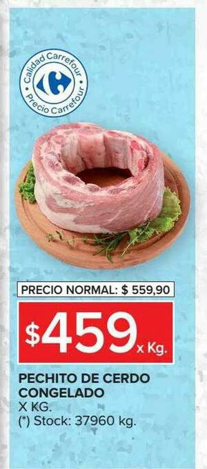 Carrefour Market Pechito De Cerdo Congelado oferta