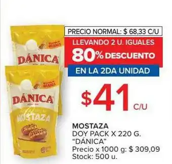 Carrefour Market Mostaza Doy Pack Danica Llevando 2 U. Iguales 80% Descuento En La 2da Unidad oferta