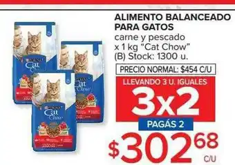 Carrefour Market Alimento Balanceado Para Gatos Carne Y Pescado Cat Chow oferta