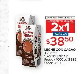 Carrefour Market Leche Con Cacao Las Tres Niñas oferta