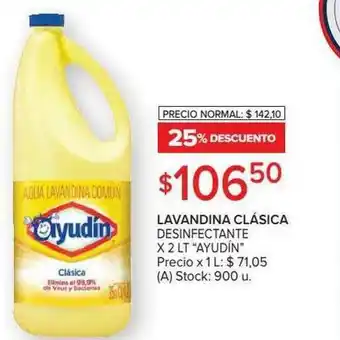 Carrefour Market Lavandina Clasica Desinfectante Ayudin 25% Descuento oferta