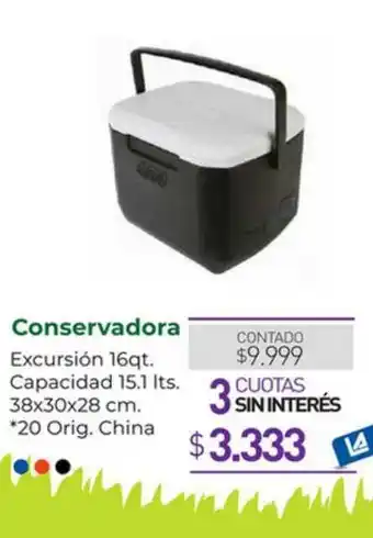La Anonima Conservadora Excursión 16qt. oferta