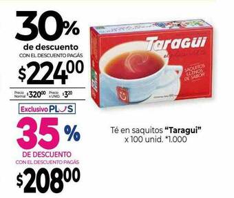 La Anonima Té En Saquitos oferta