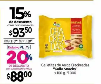 La Anonima Galletitas De Arroz Crakeadas oferta