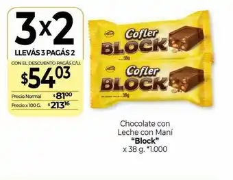 La Anonima Chocolate Con Leche Con Maní Block oferta