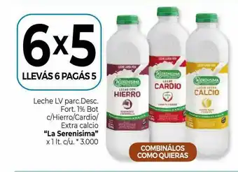 La Anonima Leche Lv Parc. Desc. Fort. 1% Bot C Hierro Cardio Extra Calcio La Serenisima oferta