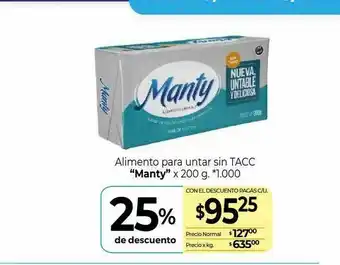 La Anonima Alimento Para Untar Sin Tacc Manty 25% De Descuento oferta