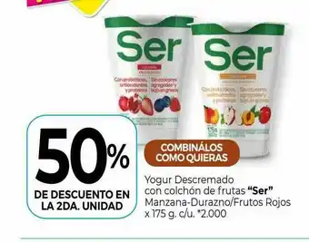 La Anonima Yogur Descremado Con Colchón De Frutas Ser 50% De Descuento En La 2da. Unidad oferta