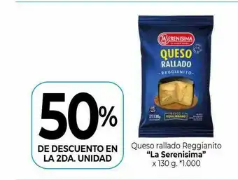 La Anonima Queso Ralado Reggianito La Serenisima 50% De Descuento En La 2da Unidad oferta