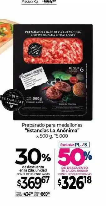 La Anonima Preparado Para Medallones Estanias La Anónima 30% De Descuento En La 2da. Unidad oferta