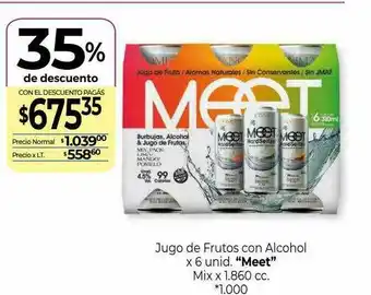 La Anonima Jugo De Frutos Con Alcohol Meet Mix oferta