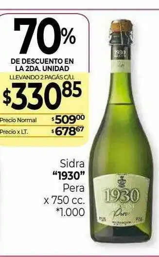 La Anonima Sidra 1930 Pera 70% De Descuento En La 2da Unidad oferta